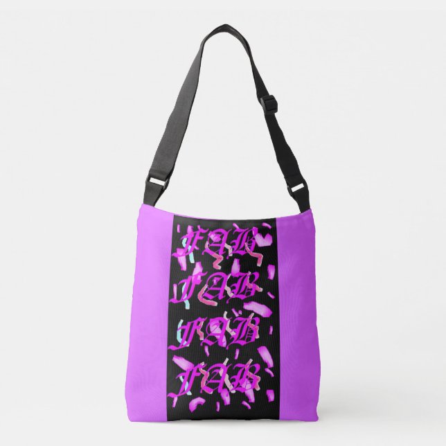 Bolso Cruzado Bonito y gráfico morado diseñado para ti (Anverso)