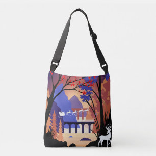 Bolso Cruzado Bosque Crepuscular Navidad Trineo de Santa
