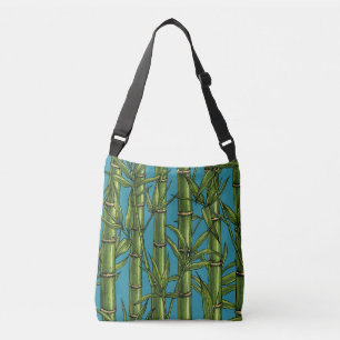 Bolso Cruzado Bosque de bambú en azul