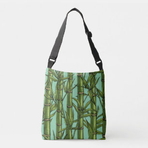 Bolso Cruzado Bosque de bambú en azul claro