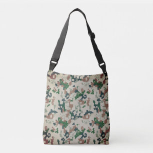 Bolso Cruzado Bosque de píxeles de la Tierra 