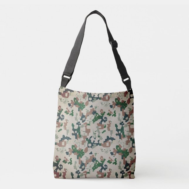 Bolso Cruzado Bosque de píxeles de la Tierra  (Anverso)