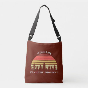 Bolso Cruzado Bosque de puesta de sol roja personalizado para ca
