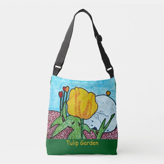 Bolso Cruzado Bosque del jardín Tulip Green (Anverso)
