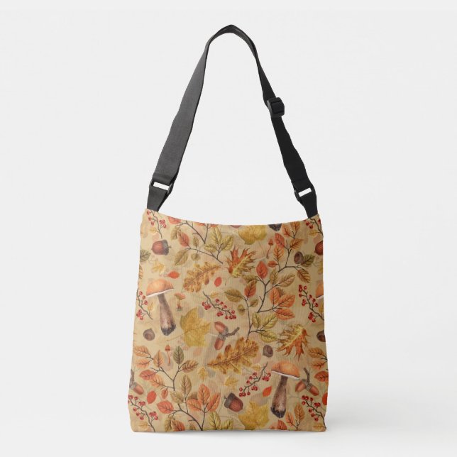Bolso Cruzado Bosque otoñal en ocre (Anverso)