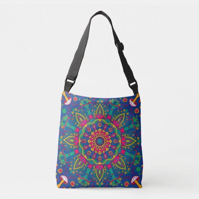 Bolso Cruzado Bosque psicodélico Mandala