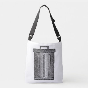 Bolso Cruzado Bote de basura con purpurina