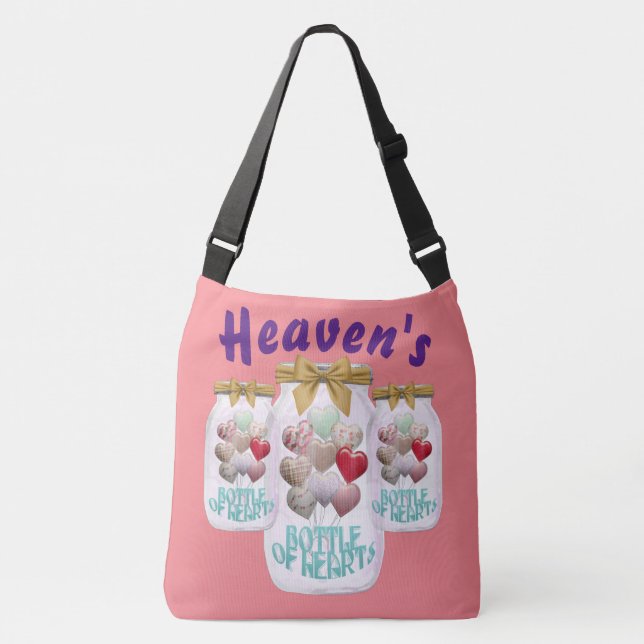 Bolso Cruzado Botella de corazón de Heaven Crossbody Tote Bag (Anverso)
