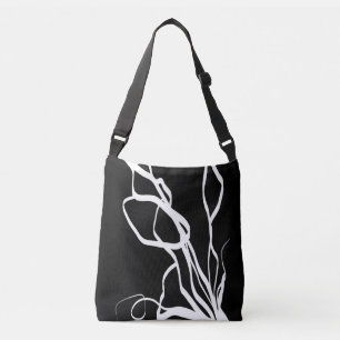 Bolso Cruzado Bouquet Noir: Resumen en blanco y negro