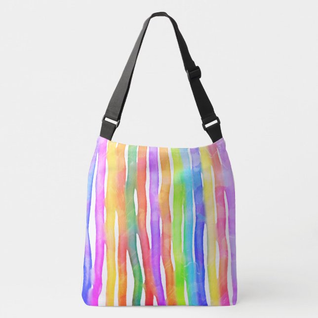 Bolso Cruzado Bright Modern Colorful Yoga Stylish Striped (Anverso)