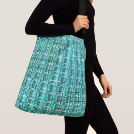 Bolso Cruzado ¿Brillante azul claro, cuadrados o imagen dentro d