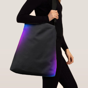 Bolso Cruzado Brillo de gradiente violeta negro