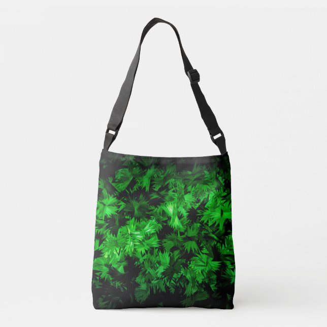 Bolso Cruzado Brillo en el patrón oscuro (Reverso)