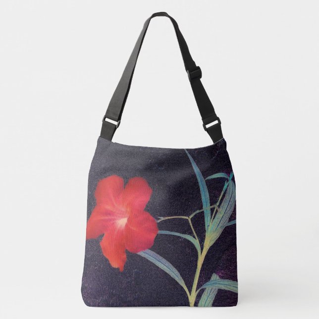 Bolso Cruzado Brisa de flores rojas rusas (Anverso)