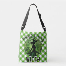 Bruja Pintada Malignamente Bien Verde Gingham Plai