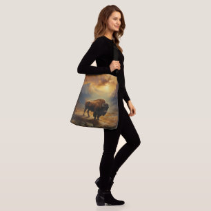 Bolso Cruzado Buffalo Bison Sunset Silhouette