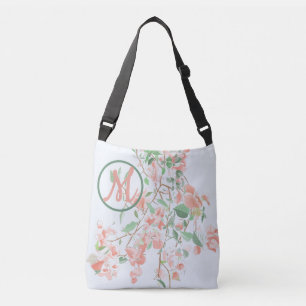 Bolso Cruzado Buganvillea Rosa Monograma Floral Acuarela