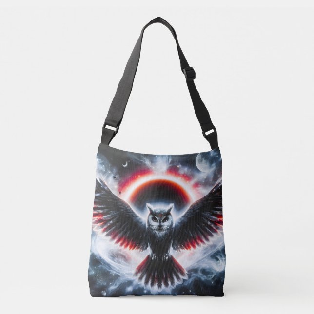 Bolso Cruzado Búho Celestial Cósmico Místico (Anverso)