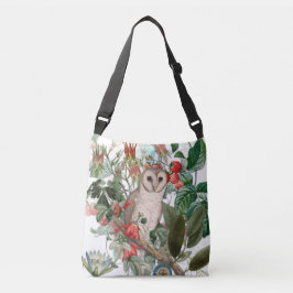 Bolso Cruzado Búho de Granero Hermoso y Florales Vintage