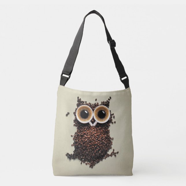 Bolso Cruzado Búho del café (Anverso)