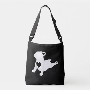 Bolso Cruzado Bulldog francés Yoga Pose Love Heart Gift