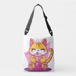 Bolso Cruzado Burbuja de Té Gatito
