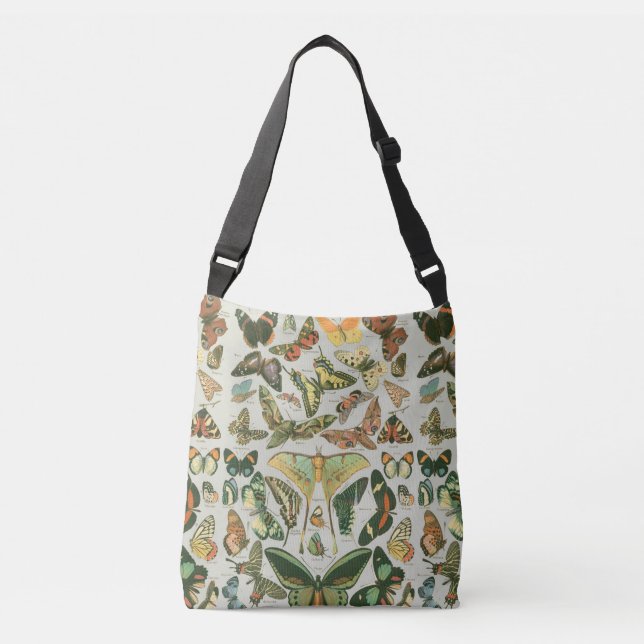 Bolso Cruzado Butterfly Vintage Antiguo Butterflies Art (Anverso)
