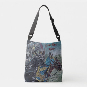 Bolso Cruzado caballeros medievales montando a caballo arte hist