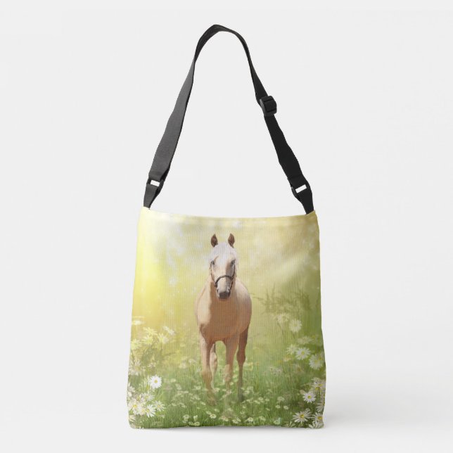 Bolso Cruzado Caballo del Palomino en margaritas (Reverso)
