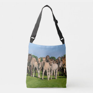 Bolso Cruzado Caballos de Dulmen salvajes con una foto de tontos