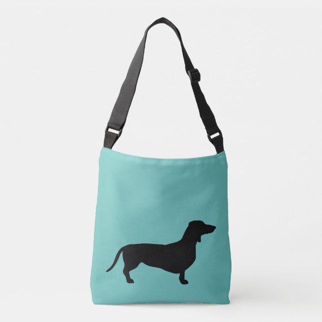 Bolso Cruzado Cabello corto de Dachshund - Silhouette 1 (Anverso)