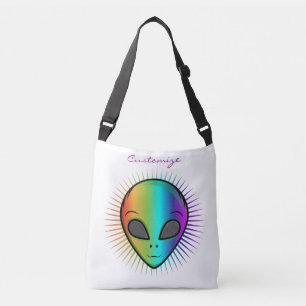 Bolso Cruzado Cabeza Alien Psicodélica Cute Thunder_Cove