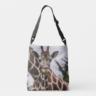Bolso Cruzado Cabeza de jirafa Piel de piel de animal africano