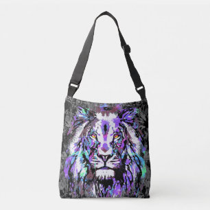 Bolso Cruzado Cabeza de león azul - Material gráfico de león rea