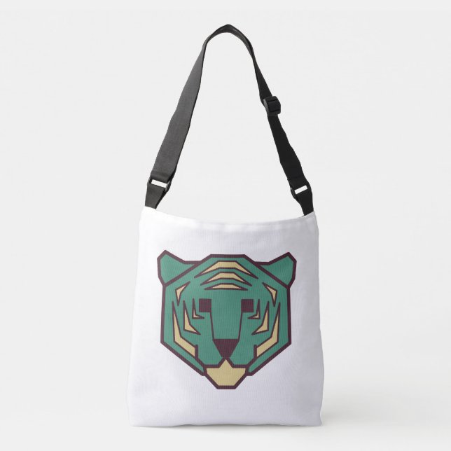 Bolso Cruzado Cabeza de tigre azul (Anverso)