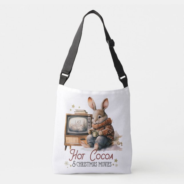 Bolso Cruzado Cacao caliente y películas de Navidades (Anverso)