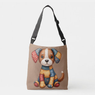 Bolso Cruzado Cachorro de arte folclórico porcino Cottagecore