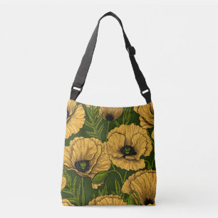 Bolso Cruzado Cachorros amarillos en verde oscuro