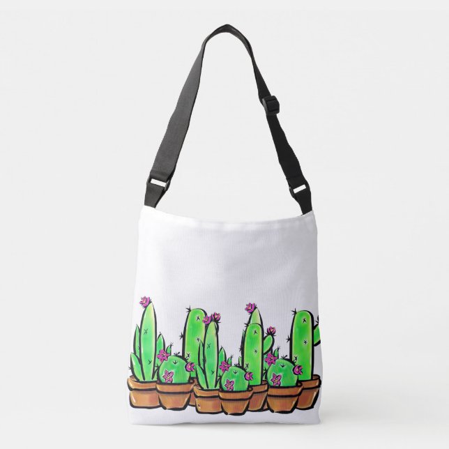 Bolso Cruzado Cactus cactus succulantes (Anverso)