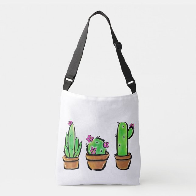 Bolso Cruzado Cactus cactus succulantes (Anverso)