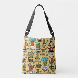 Bolso Cruzado Cactus Succulent: Esbozo dibujado a mano