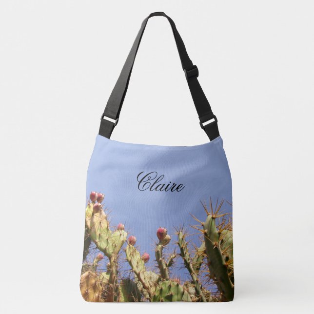 Bolso Cruzado Cactus tropical contra los cielos azules cualquier (Anverso)