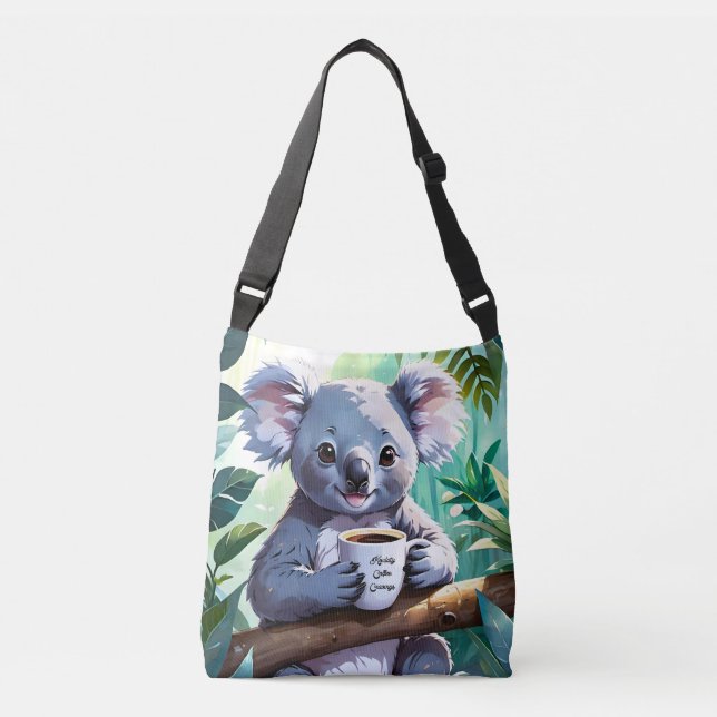Bolso Cruzado Café Cozy Jungle Koala (Anverso)
