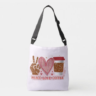 Bolso Cruzado Café de amor por la paz