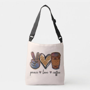 Bolso Cruzado Café de amor por la paz