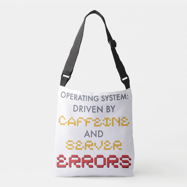 Bolso Cruzado Café divertido para programadores y errores del se (Anverso)