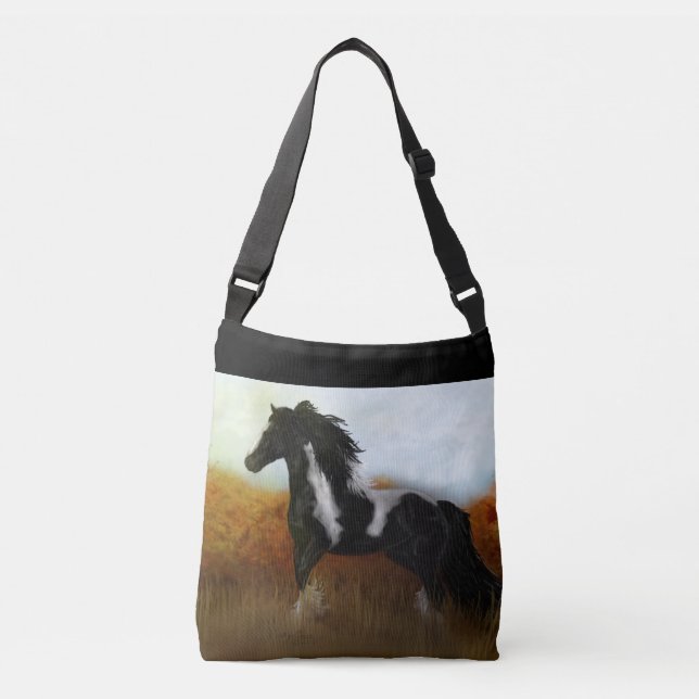Bolso Cruzado Caída de arte del caballo de la gitana Vanner (Anverso)