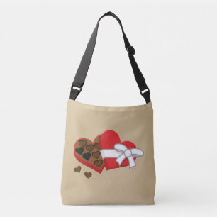 Bolso Cruzado Caja de regalo de chocolate para el corazón - El d