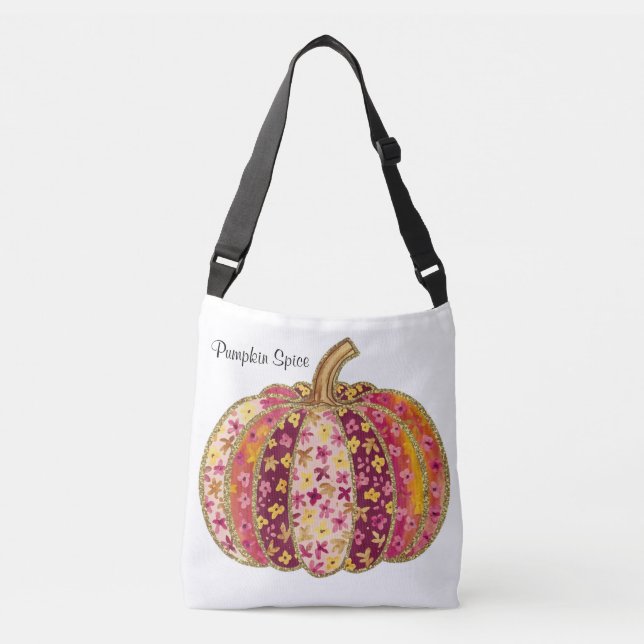 Bolso Cruzado Calabaza dorada y luz floral (Anverso)