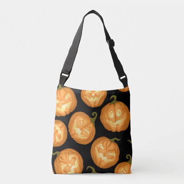 Bolso Cruzado Calabazas de Halloween (Anverso)